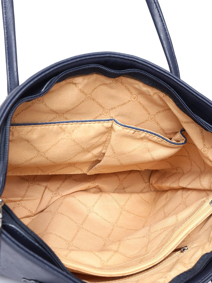 Lino Perros Navy Blue Solid Shoulder Bag