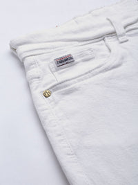 The Indian Garage Co Men White Slim Fit Regular Shorts