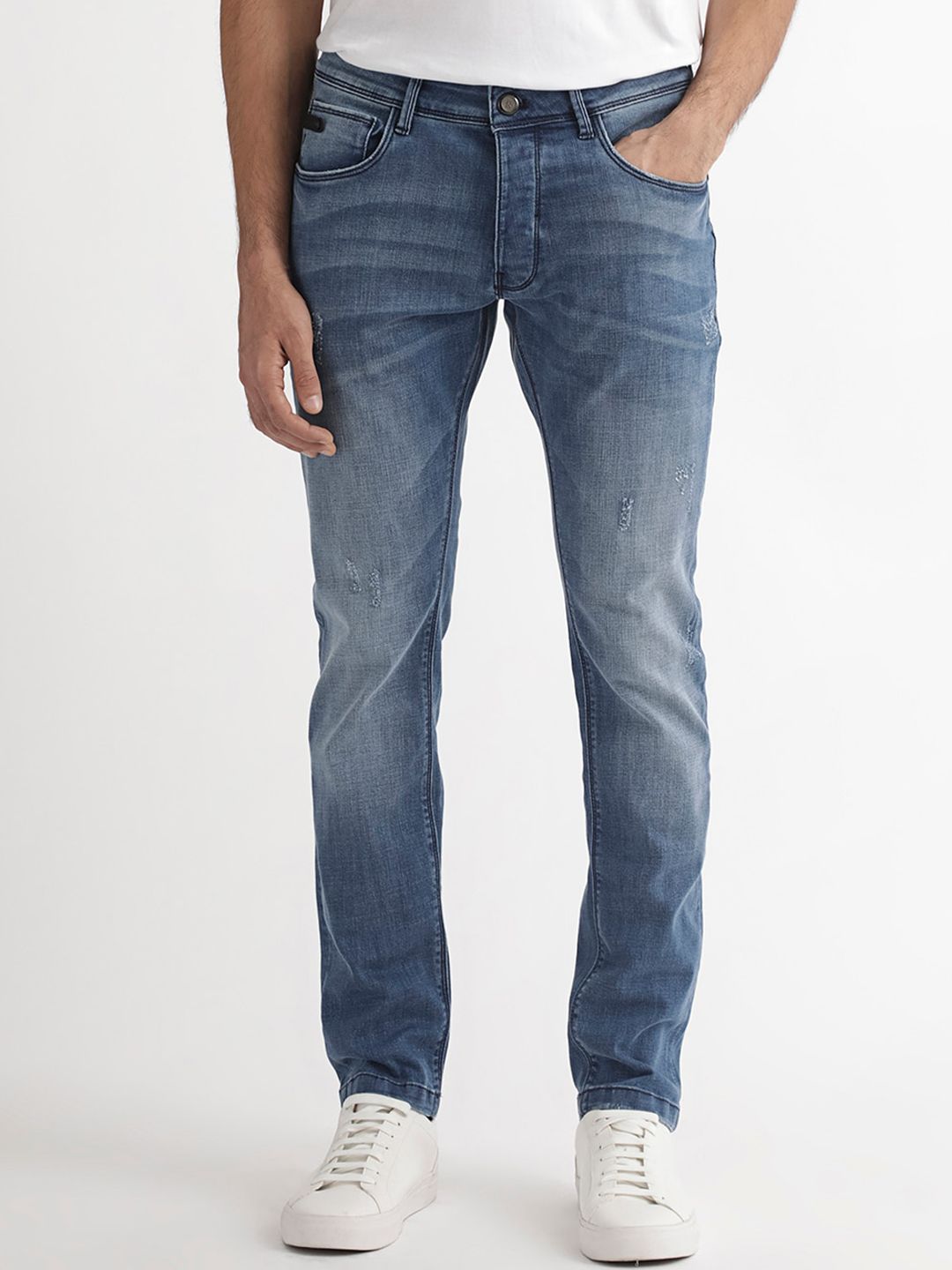 RARE RABBIT Men Dijon Slim Fit Cotton Stretchable Jeans