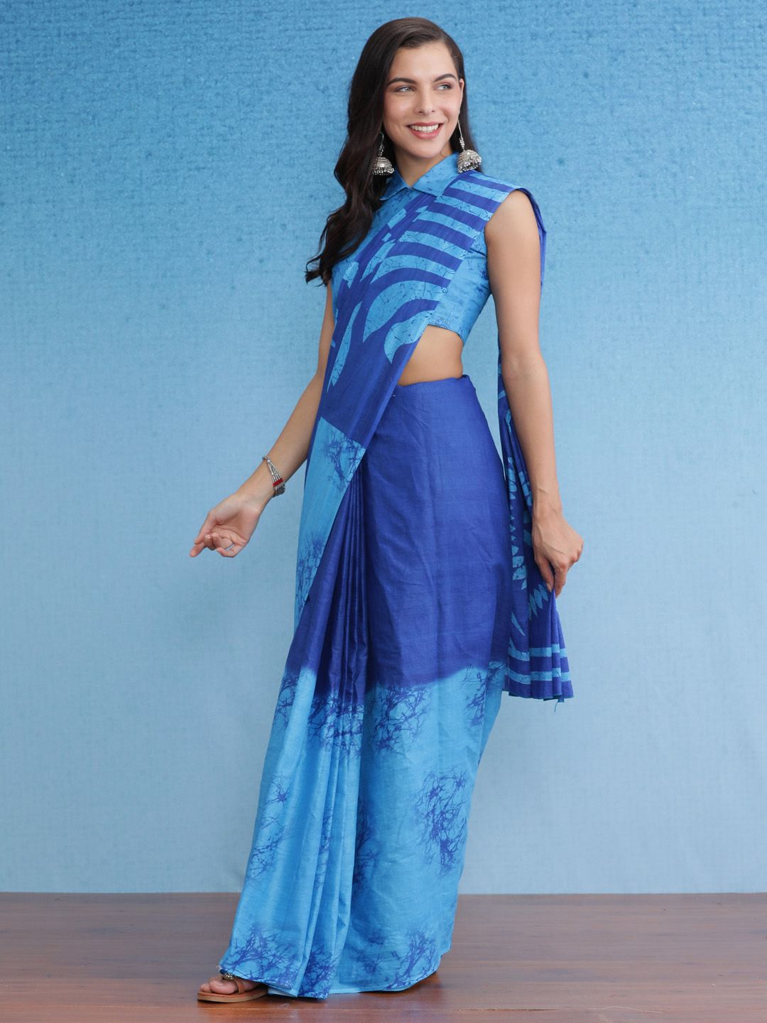 Saree mall Poly Cotton Bagh Sarees