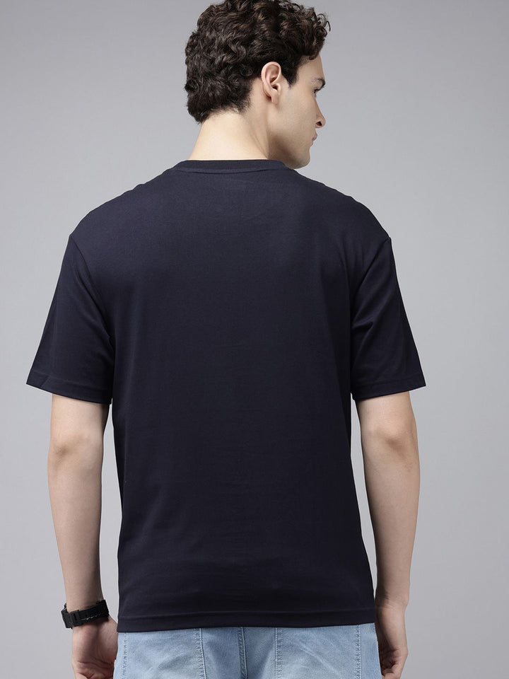 SPYKAR Graphic Printed Drop-Shoulder Sleeves Oversized T-shirt
