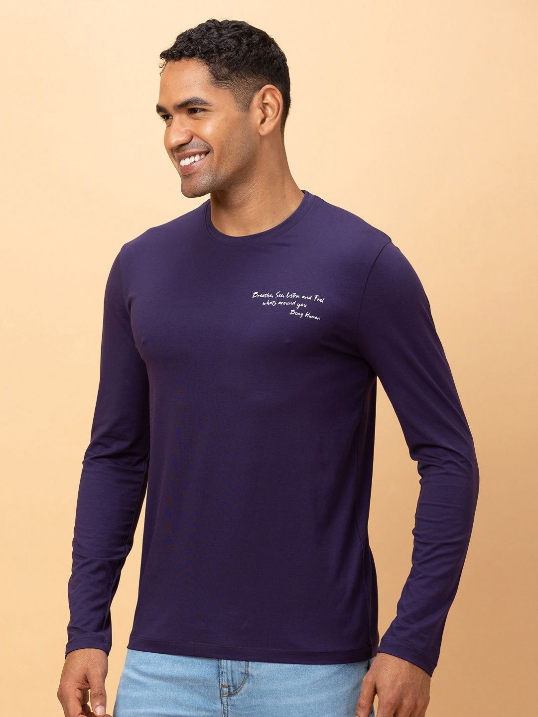 Being Human Men Typography T-shirt