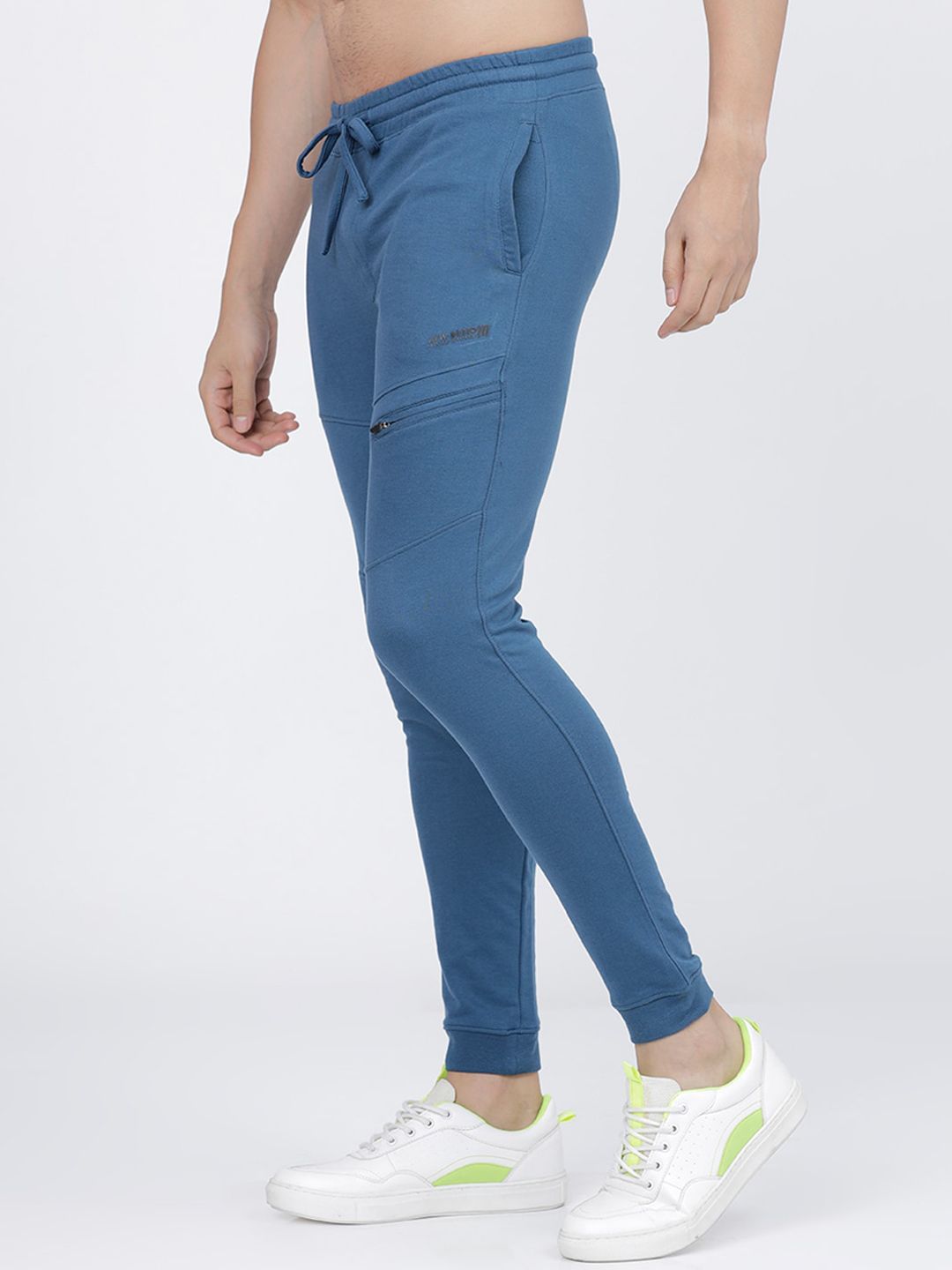 The Indian Garage Co Men Blue Solid Slim-Fit Joggers