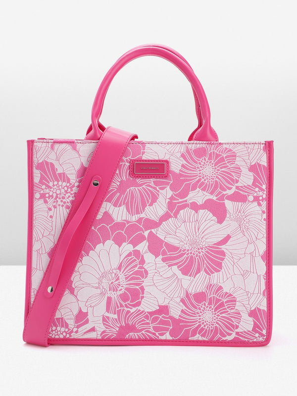 Beg Tangan Berstruktur Berstruktur Bercetak Bunga Lino Perros