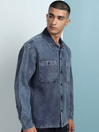 HIGHLANDER Men Regular Collar Full Sleeve Western Yoke Overshirt