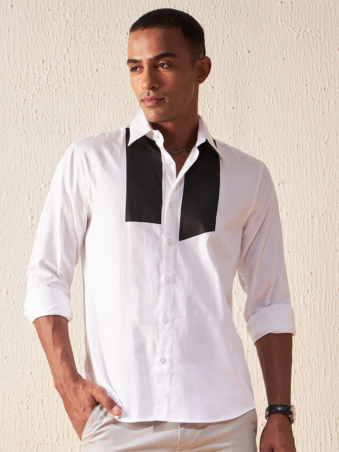 DENNISON Smart Slim Fit Cotton Casual Shirt