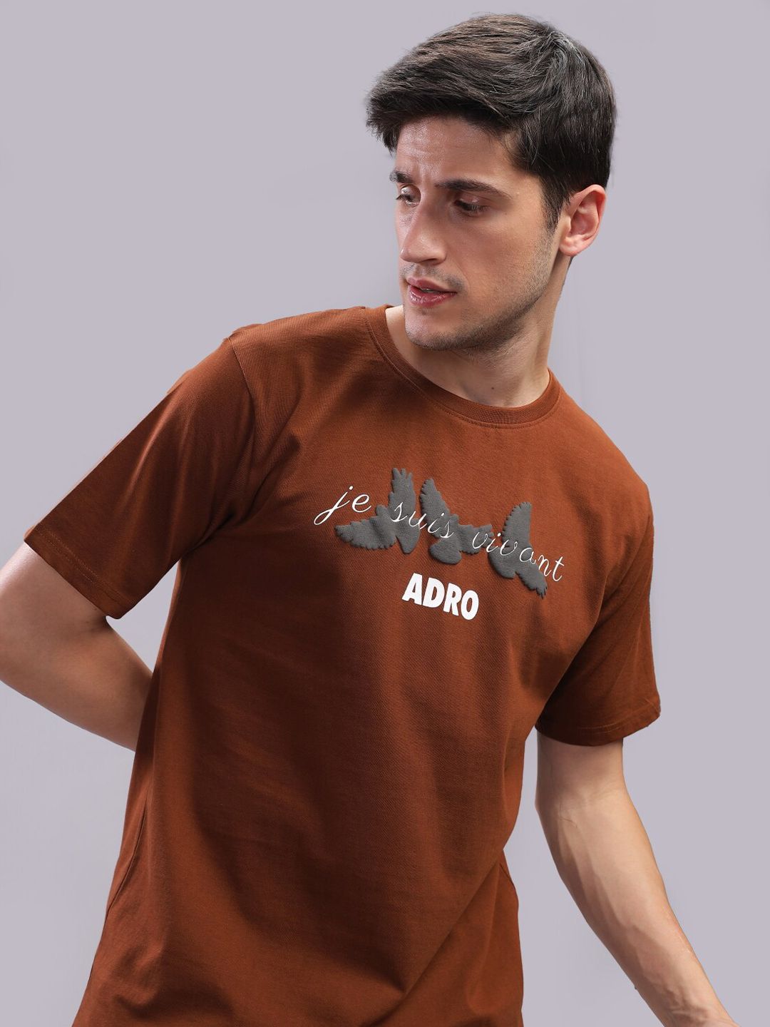 ADRO Men Varsity Printed T-shirt
