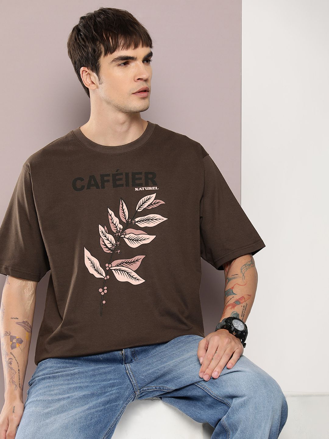DILLINGER Men Graphic Printed Oversized T-shirt