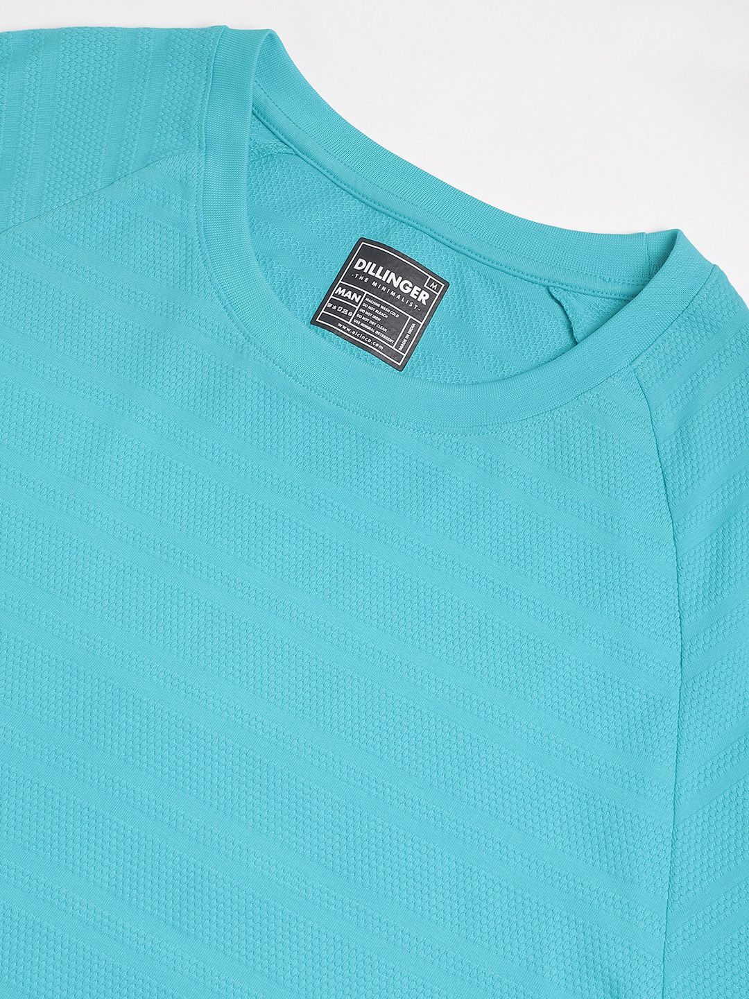 DILLINGER Men Solid Popcorn Structure Oversized Raglan T-Shirt