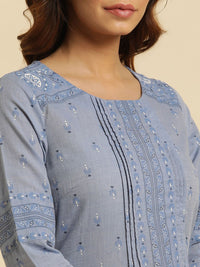 W Ethnic Motifs Printed Pure Cotton Kurta