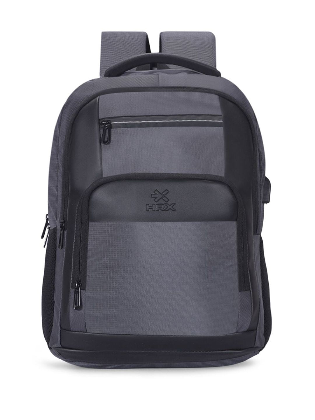 HRX by Hrithik Roshan Unisex Grey Backpack with Rain Cover & Reflective Strip