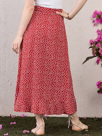 Berrylush Women Printed Wrap Skirts