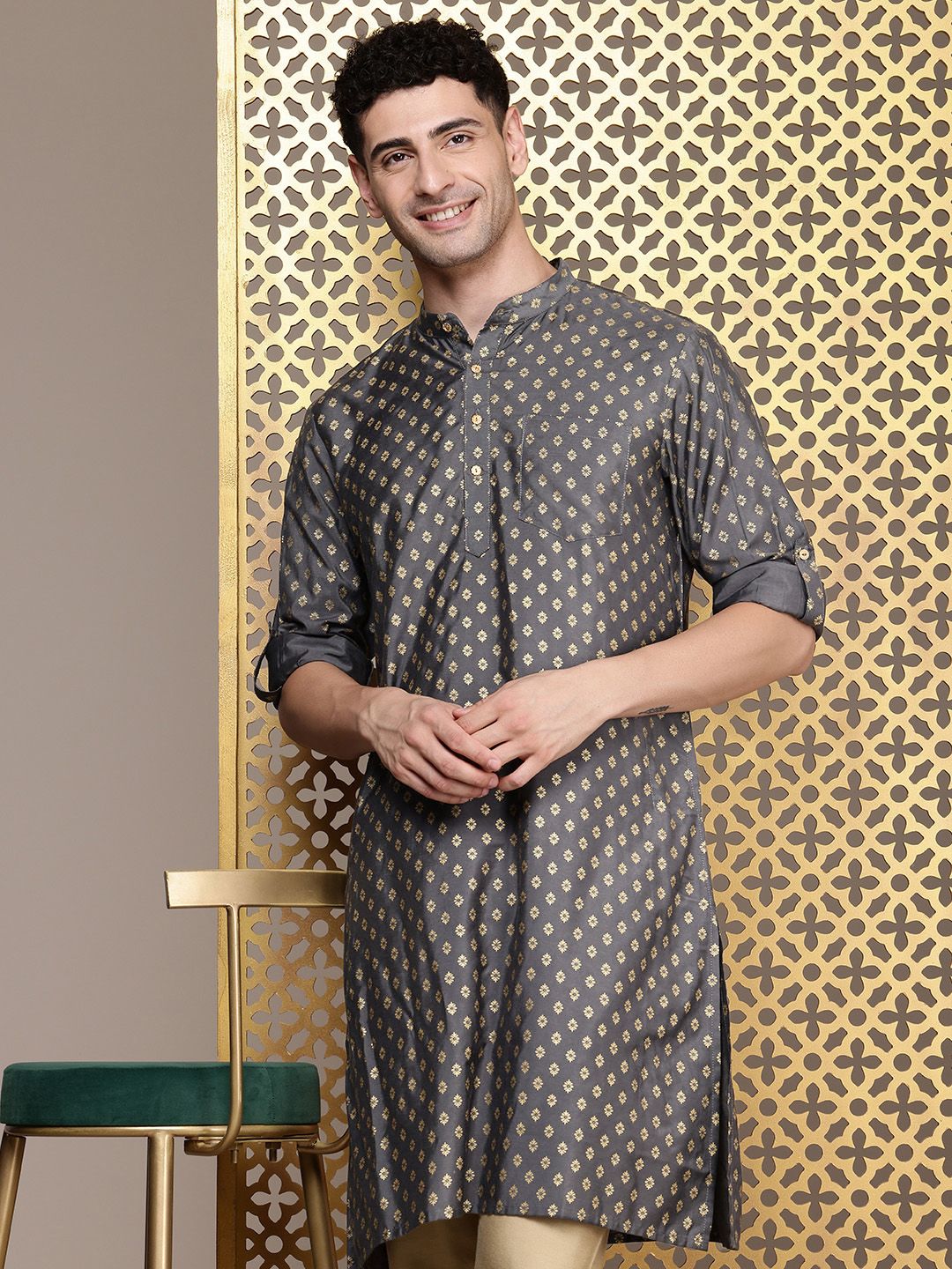 House of Pataudi Ethnic Motifs Printed Jashn Kurta