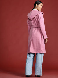 all about you Shawl Collar Hooded Trench Coat