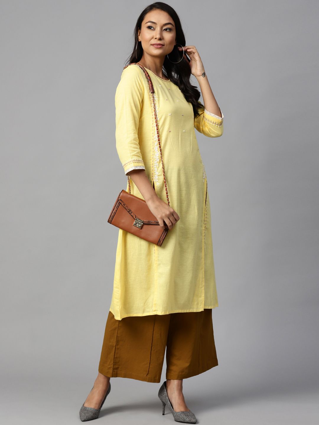 W Women A-Line Cotton Kurta