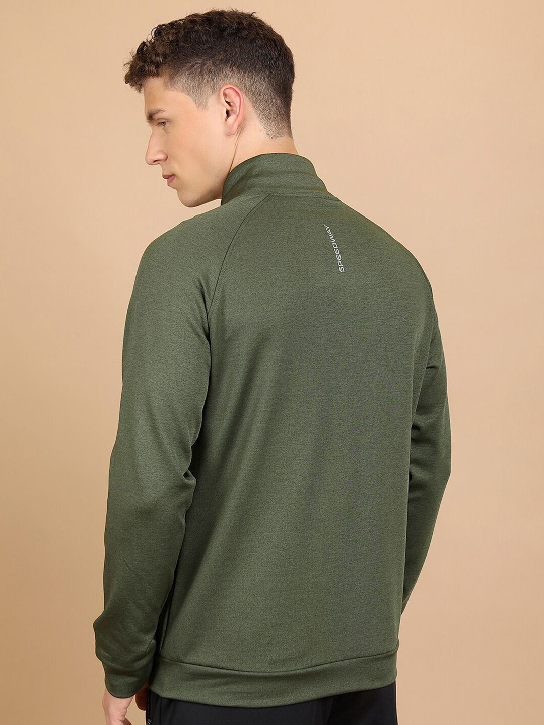 HIGHLANDER Mock Collar Front-Open Sweatshirt