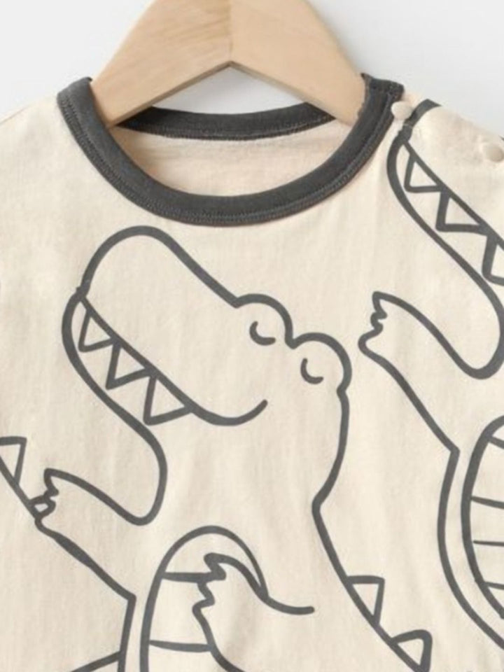 YK Kids Cotton Printed Round Neck T-shirt