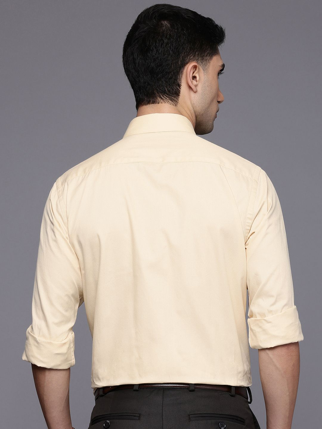 Raymond Slim Fit Textured Pure Cotton Formal Shirt