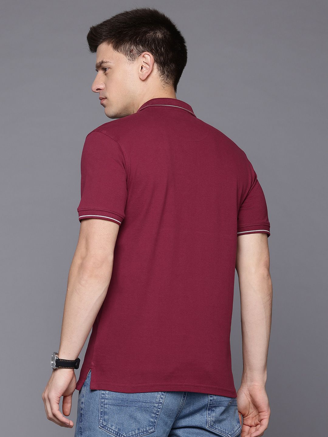 Raymond Men Polo Collar Pure Cotton T-shirt