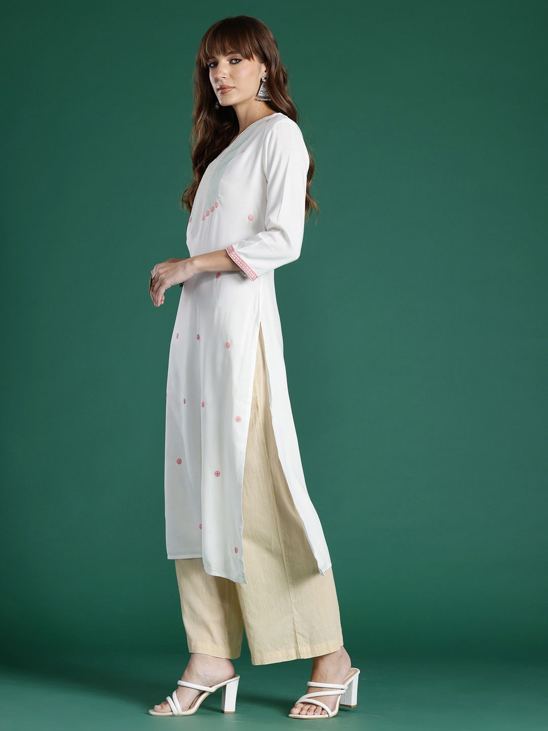 Indo Era Embroidered Thread Work Kurta