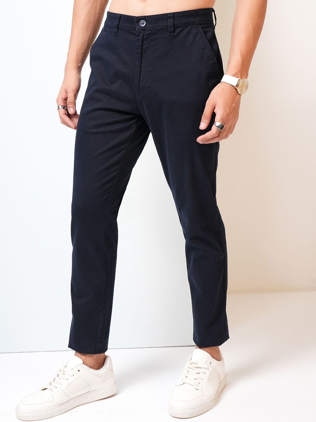 HIGHLANDER Men Soft Feel Twill Chino Trousers