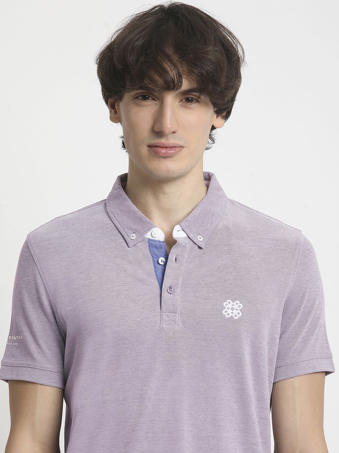 THE BEAR HOUSE Men Solid Polo Collar Regular Fit Pure Cotton T-shirt