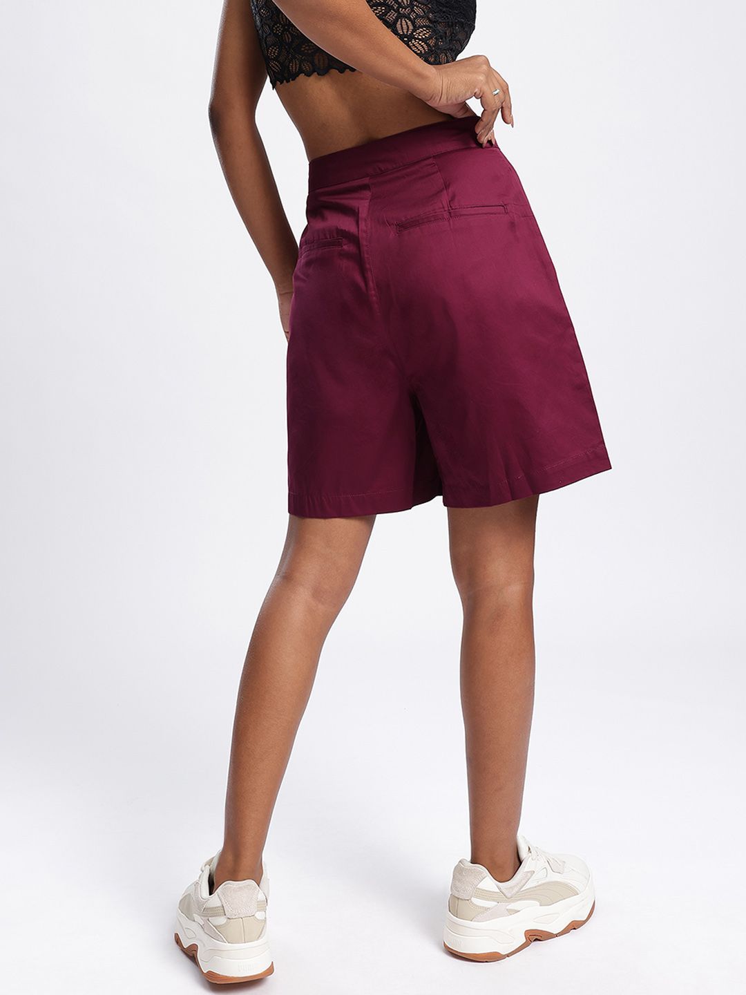 DressBerry Women Everyday Utility Pleated Shorts