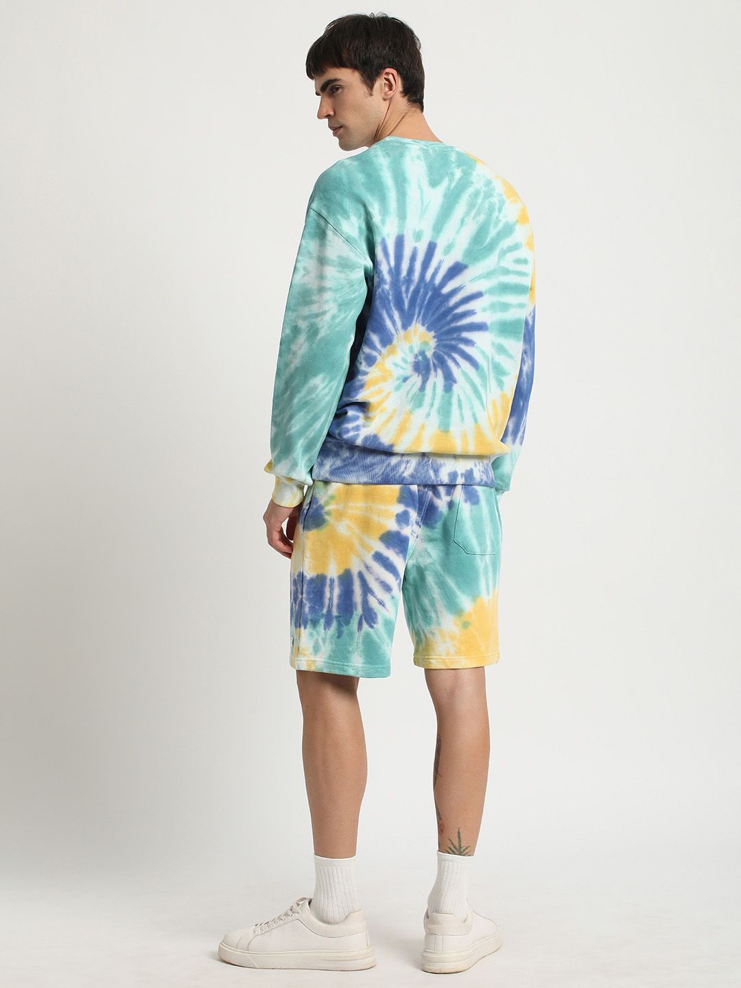 THE BEAR HOUSE Tie and Dyed Pure Cotton Pullover Sweatshirt