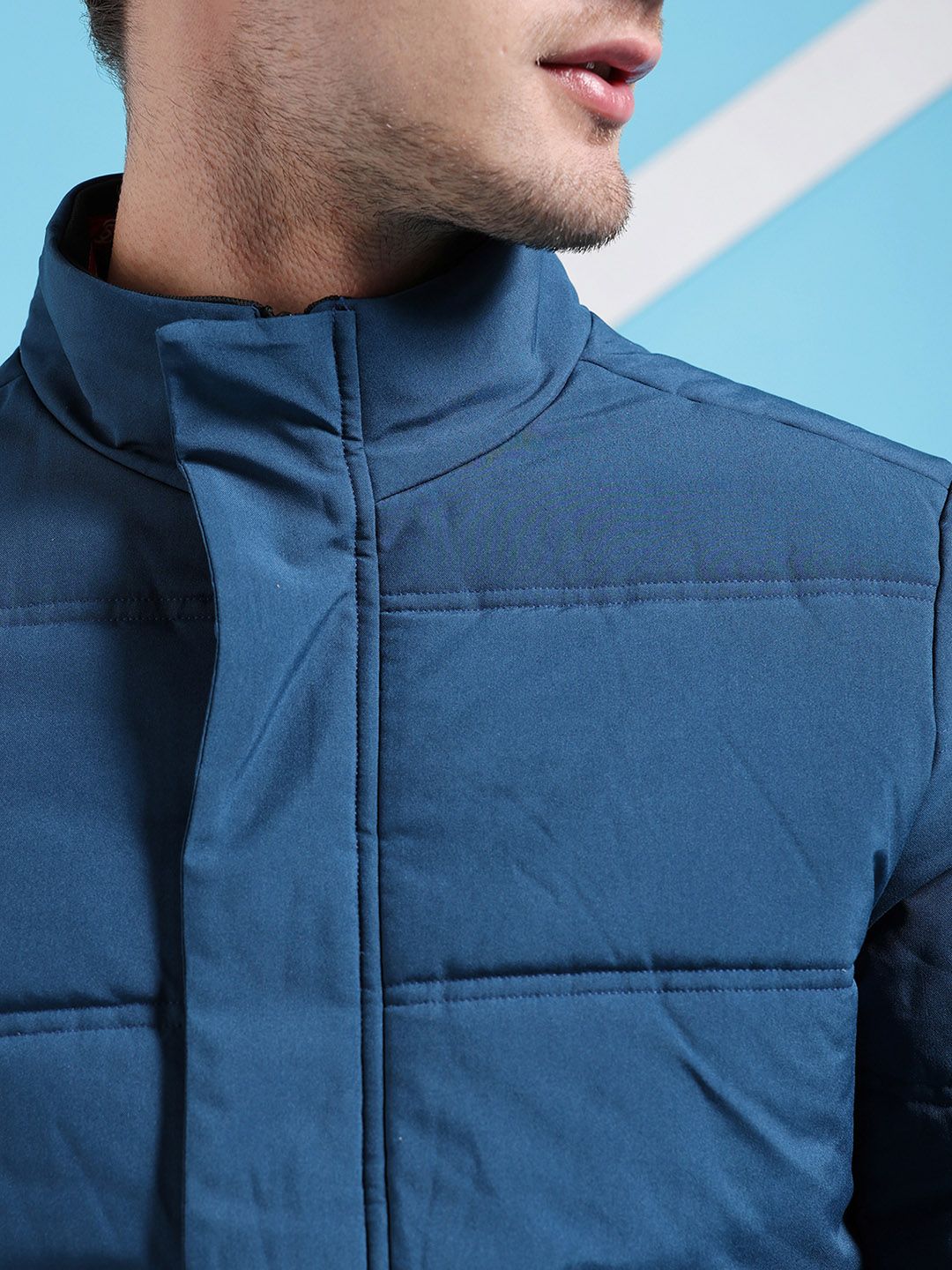 The Indian Garage Co Men Regular Fit Padded Bomber Jacket