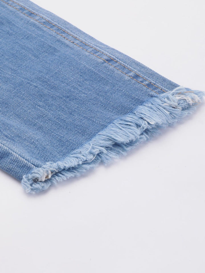STREET 9 Women Blue Skinny Fit Mid-Rise Mildly Distressed Stretchable Jeans
