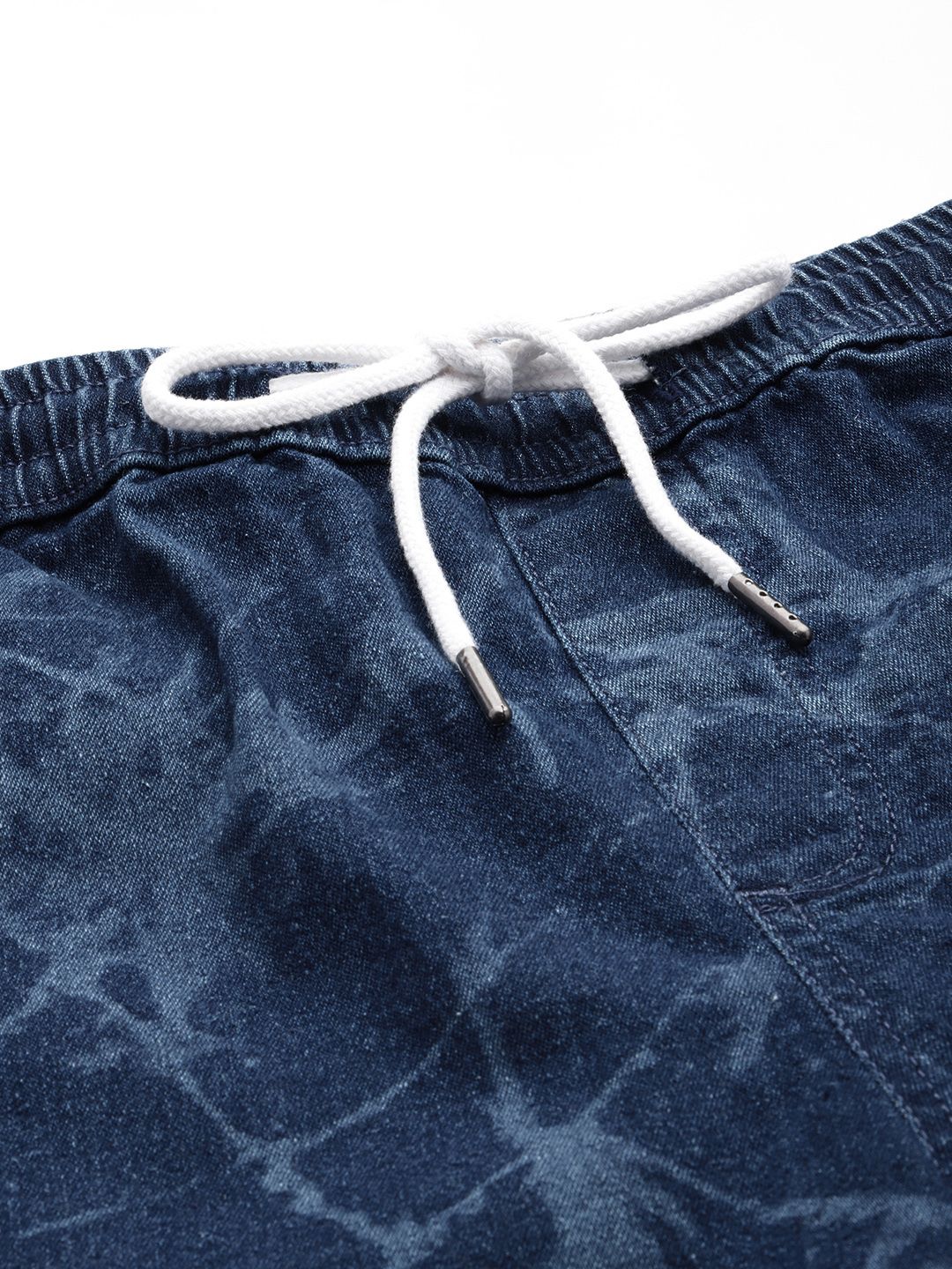 The Indian Garage Co Men Printed Denim Shorts