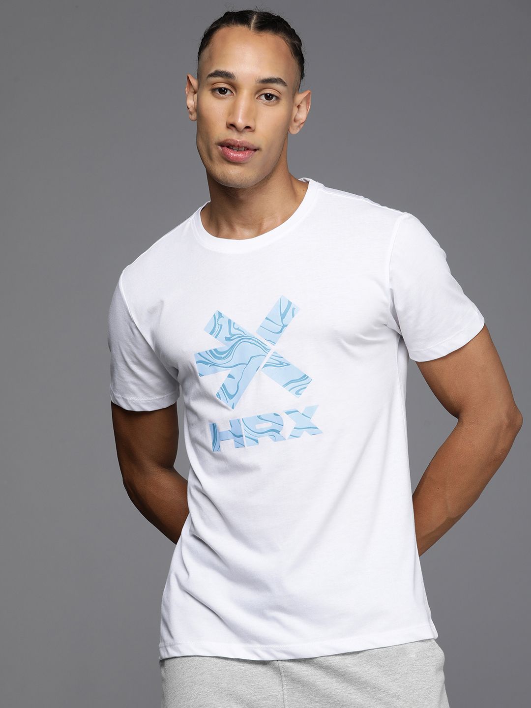 HRX by Hrithik Roshan ATHFLOW Brand Logo Printed T-shirt