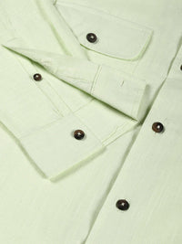 Thomas Scott Classic Cuban Collar Cotton Linen Casual Shacket