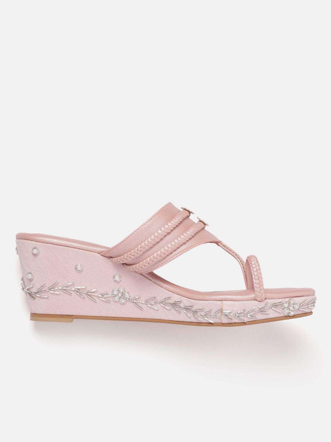 House of Pataudi Embellished Detailed Wedges