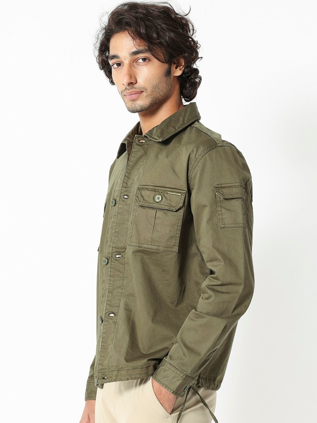 RARE RABBIT Men Cedro Tailored Fit Spread Collar Jacket
