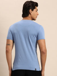 Being Human Men Blue Typography Printed Pure Cotton T-shirt
