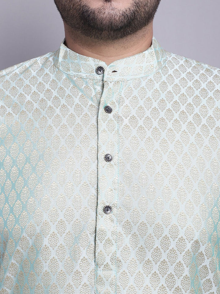 SOJANYA PLUS Plus Size Woven Design Kurta With Pyjamas & Nehru Jacket