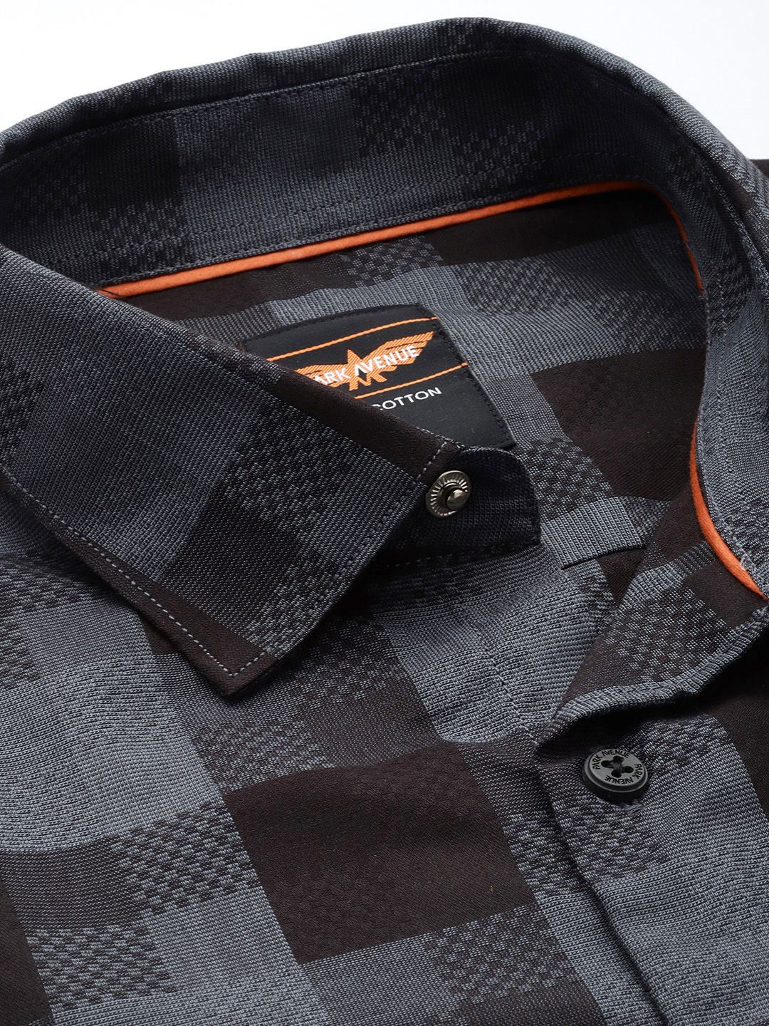Park Avenue Slim Fit Opaque Checked Pure Cotton Casual Shirt