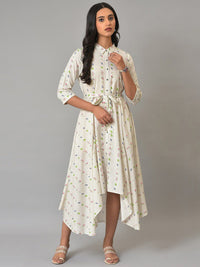 W Floral A-Line Midi Dress