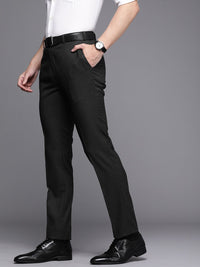 Raymond Men Checked Slim Fit Formal Trousers