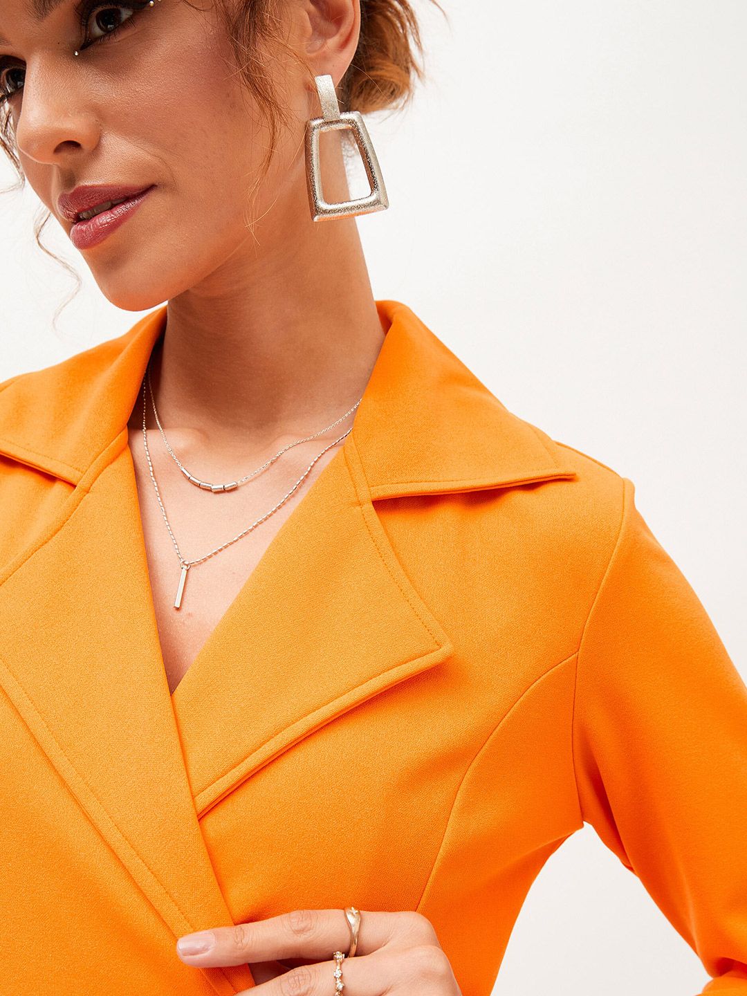 SASSAFRAS Shirt Collar Blazer Dress
