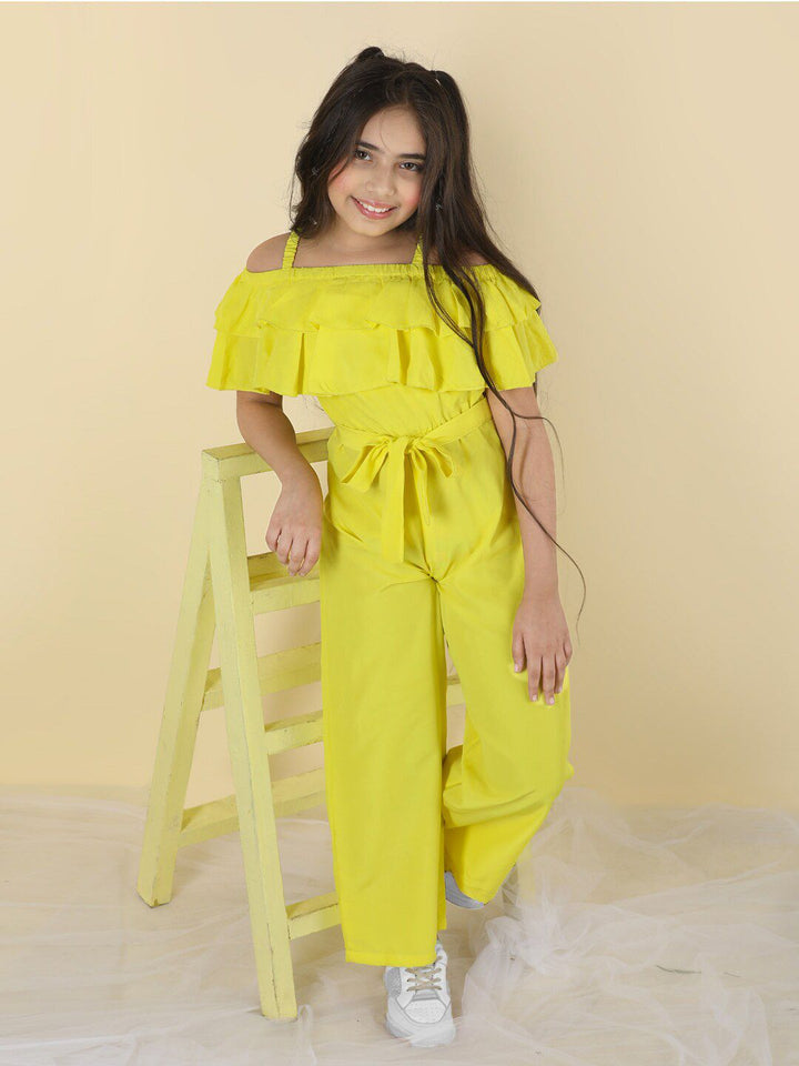 Cutiekins Girls Basic Jumpsuit With Ruffles