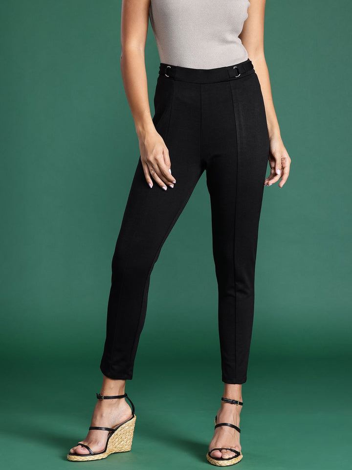 DressBerry Women Buckle Detail Treggings