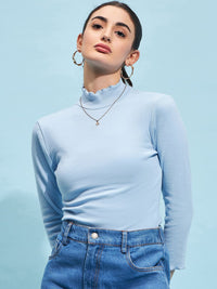STREET 9 High Neck Fitted Top