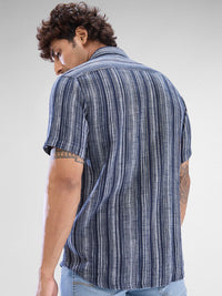 SPYKAR Men Slim Fit Opaque Striped Casual Shirt