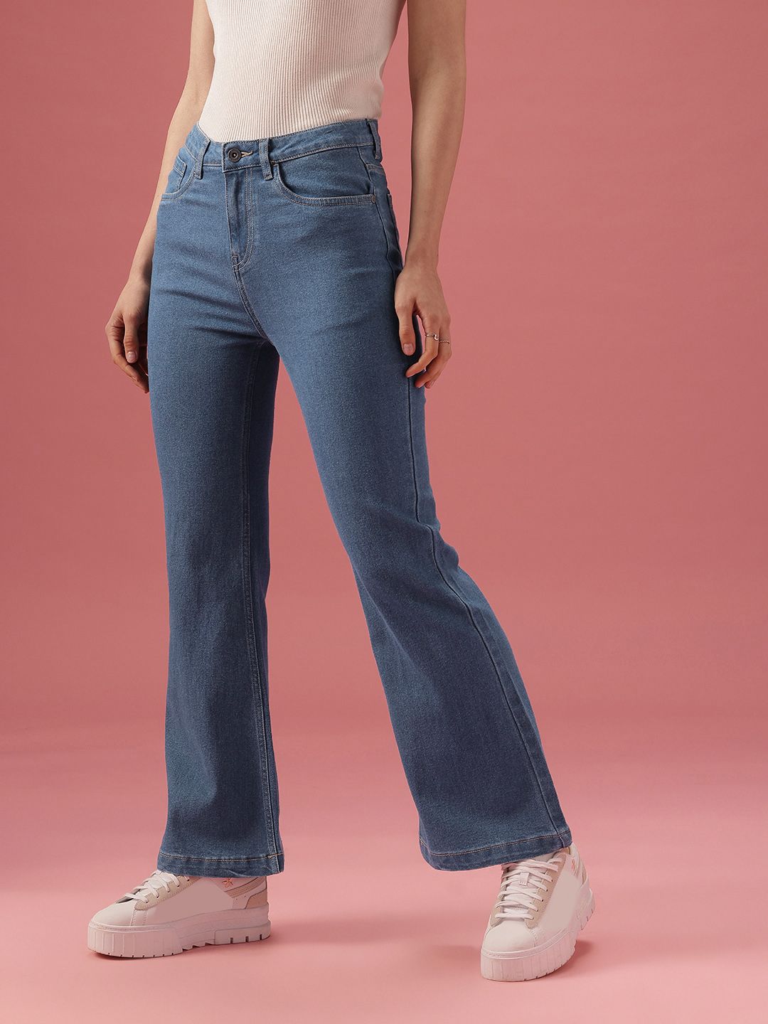 DressBerry Women Bootcut High-Rise Stretchable Jeans