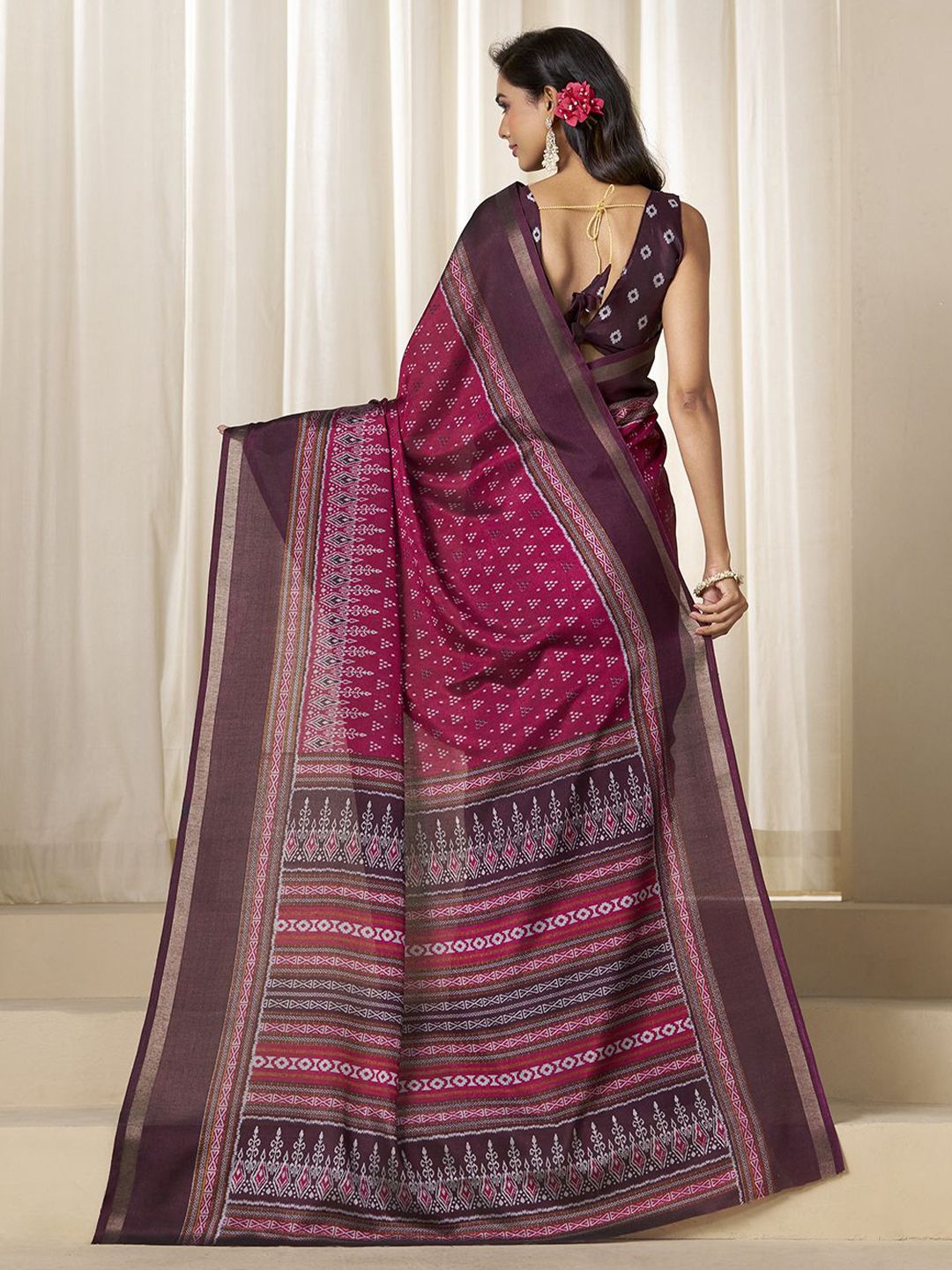 KALINI Ethnic Motifs Pure Cotton Saree