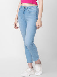 SPYKAR Women Blue Straight Fit Light Fade Jeans