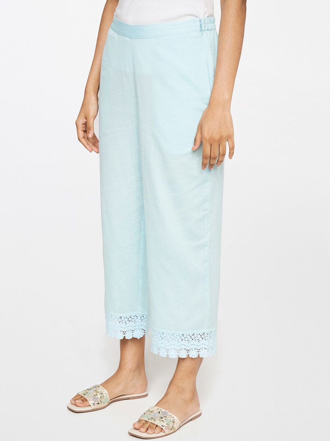 Global Desi Women Blue Trousers
