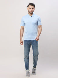 Park Avenue Men Polo Collar Pockets Slim Fit T-shirt